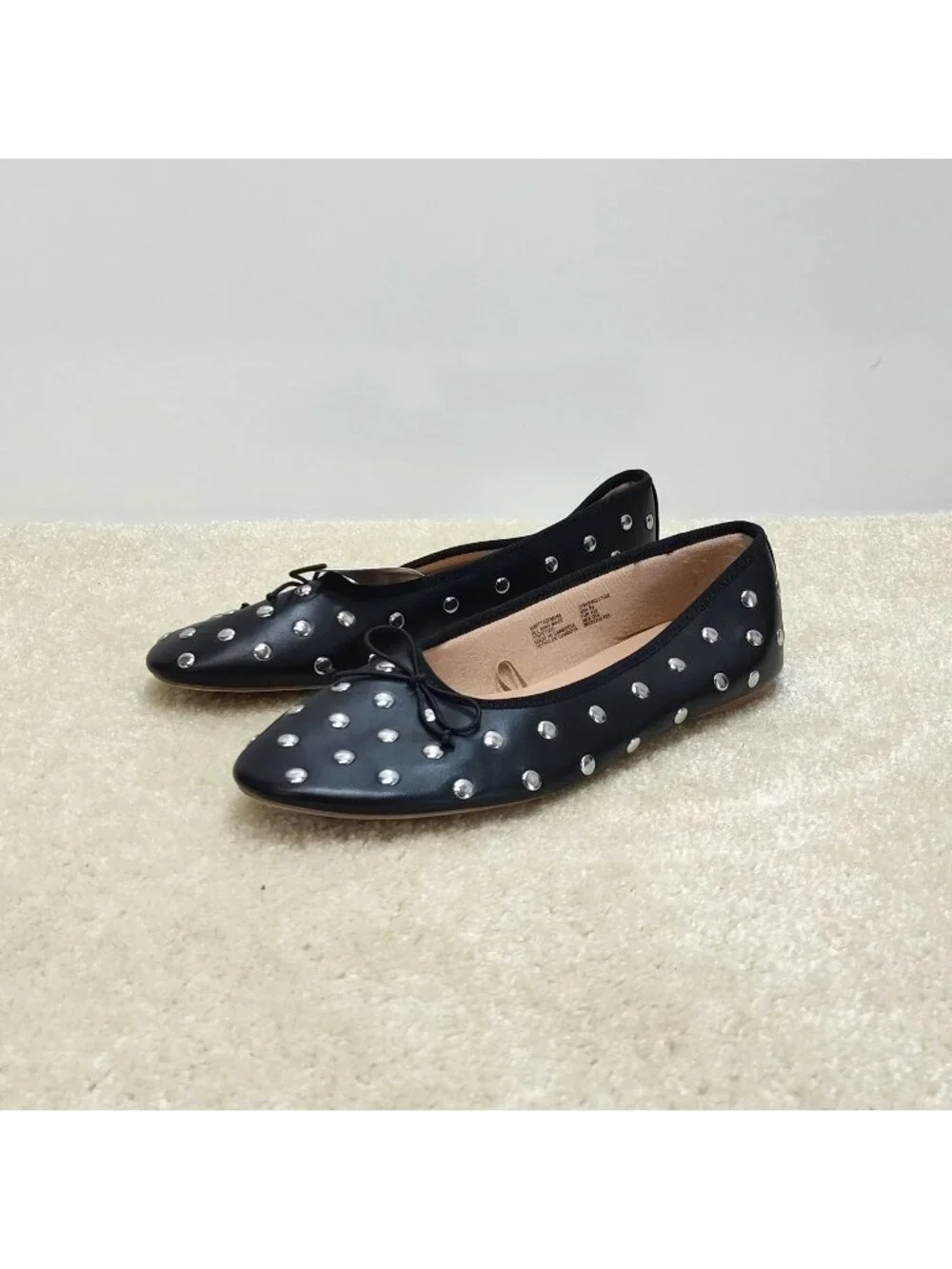Time And Tru Studded Ballet Mary Jane Flats Loafers Slides Mules Slip-on US 9.5